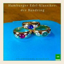 Bandringe in 750er Gelbgold mit Rubin, Saphir, Smaragd und Brillanten